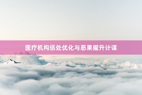医疗机构惩处优化与恶果擢升计谋